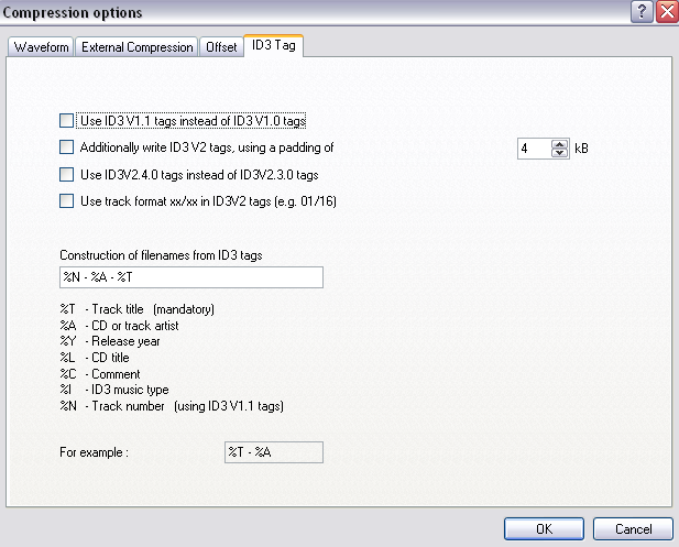 EAC Compression Options